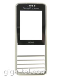 Sony Ericsson G502 front cover silver - logo