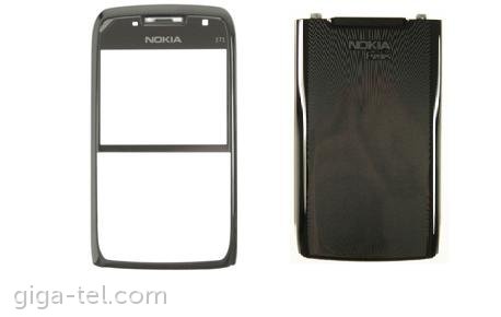Nokia E71  front + battery cover black