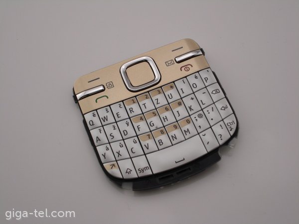 Nokia C3-00 keypad gold czech