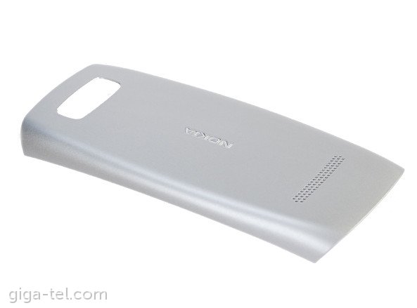 Nokia 305,306 battery cover silver/white