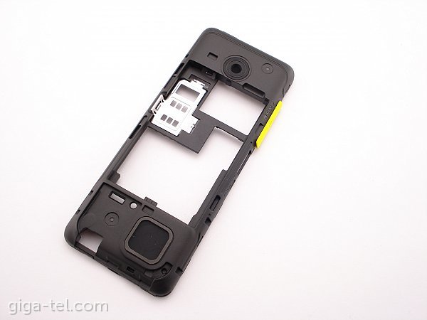 Nokia 206 middle cover yellow- dual SIM