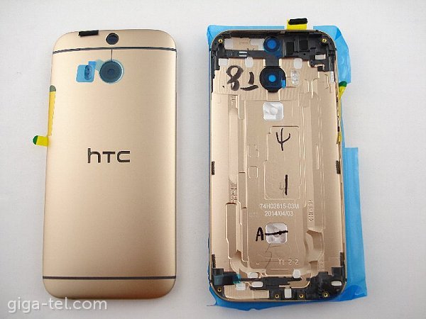 HTC One M8 battery cover gold