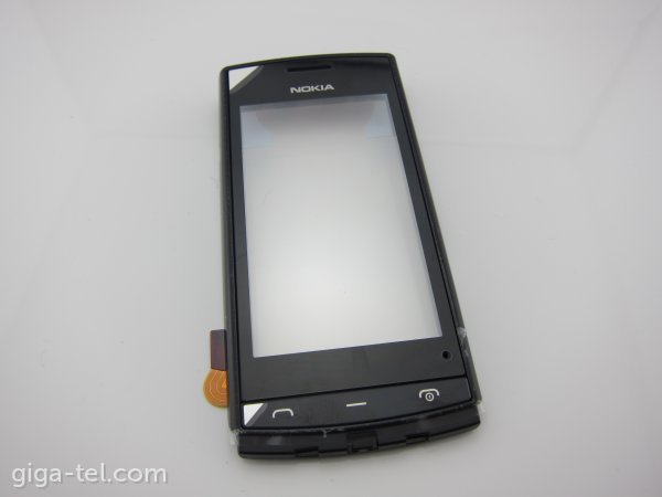Nokia 500  front cover with touch black SWAP
