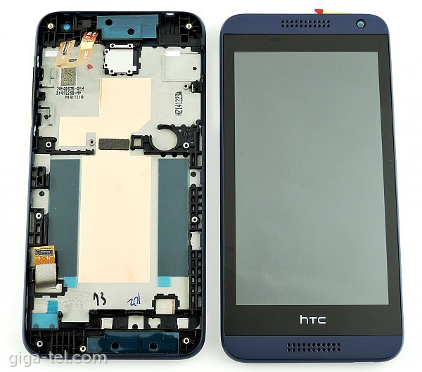 HTC Desire 610 front cover+LCD+touch blue