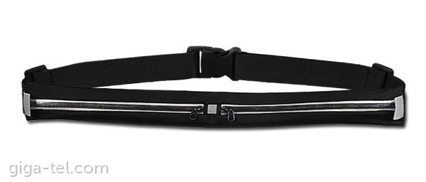 Fitness belt pouch Double black