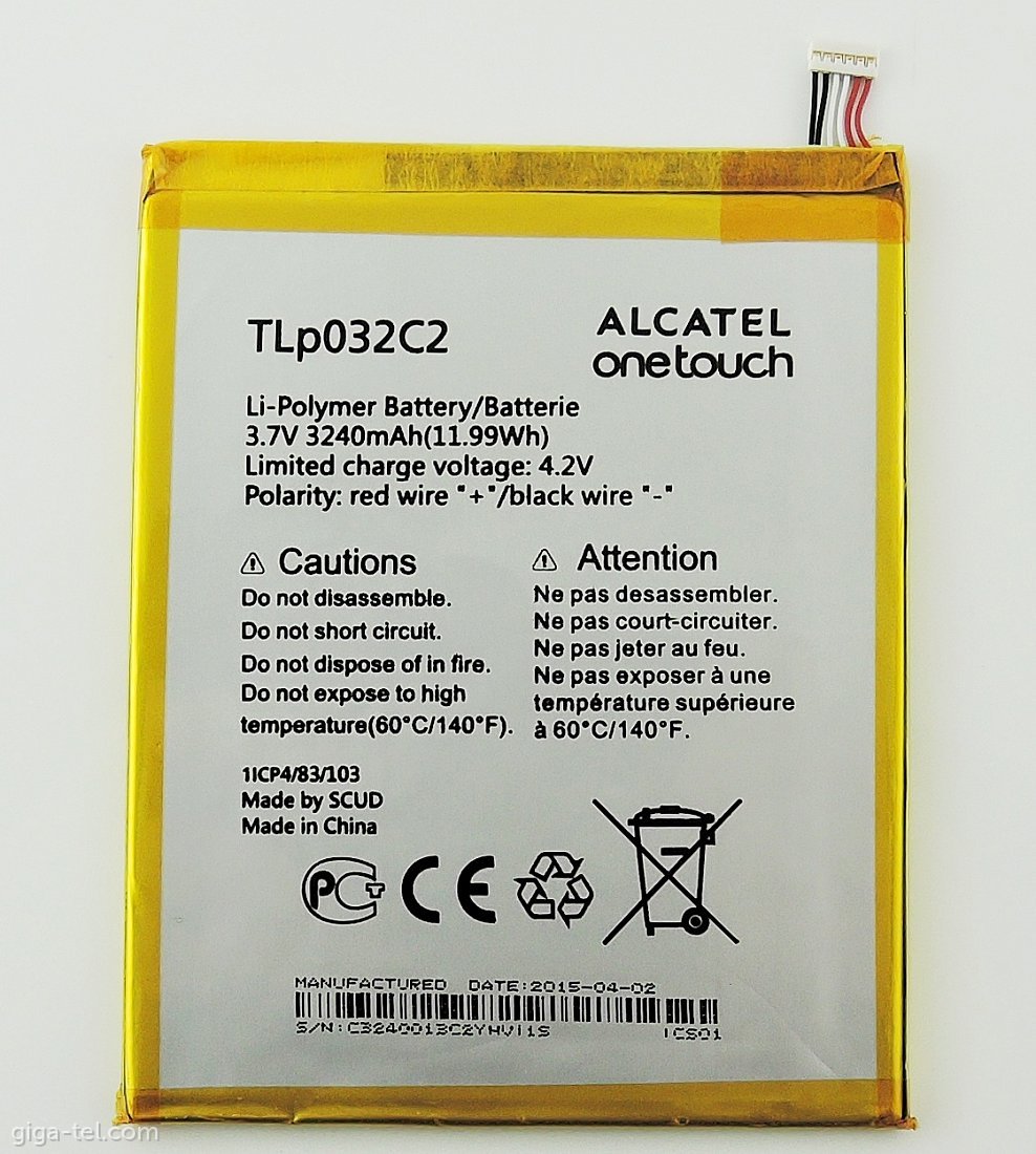 Alcatel One Touch Tab 7 battery