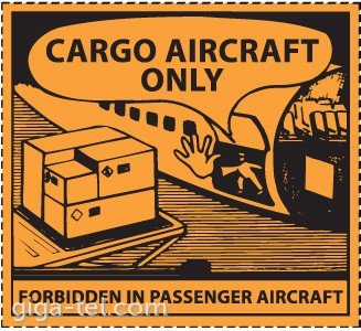Cargo AIRCRAFT label SET 2pcs
