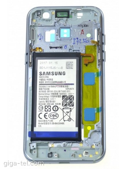 Samsung A320F middle cover+battery blue