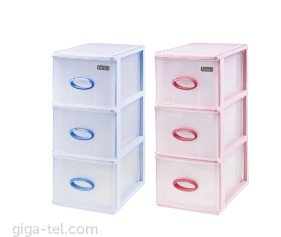 SET 3pcs drawers for cover and etc., complet size is L26.5xW18xH44cm, light used with good condition, mix color as picture - for shipment can add extra fees depend size...size/talness can be updated