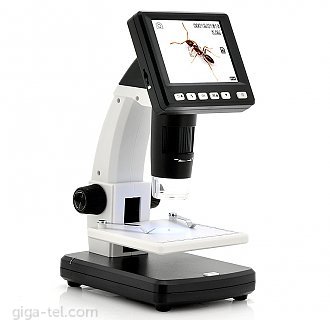 3.5 Inch LCD Digital Microscope, 5MP, 10X- 500X Magnification, Micro SD Card Slot, AV output, USB input, Video Capture Resolution: 640X480, 320X240 