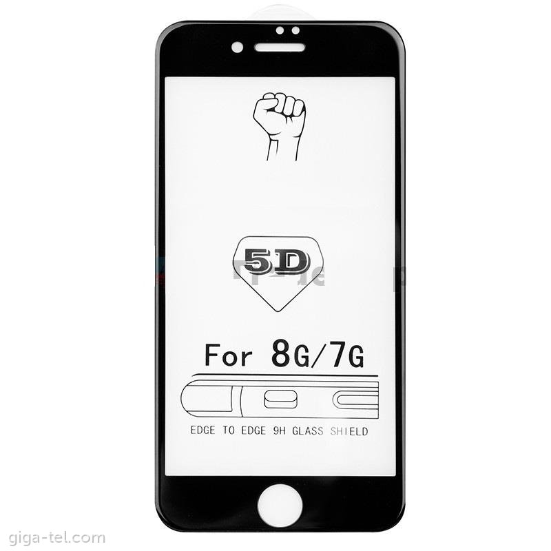 iPhone SE 2020 5D tempered glass black