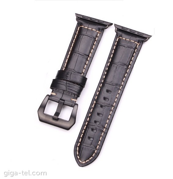 Apple watch 42mm leather strap black