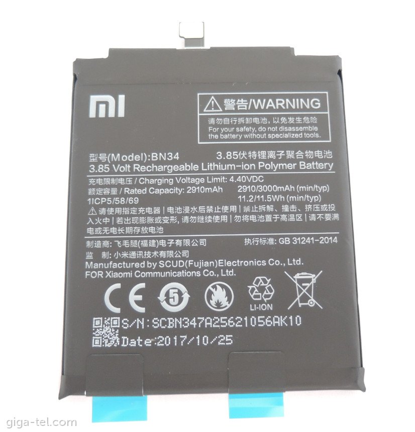 Xiaomi BN34 battery 