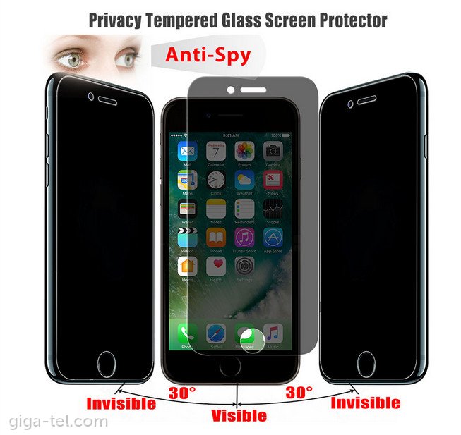 iPhone 6+ Anti-spy privacy tempered glass