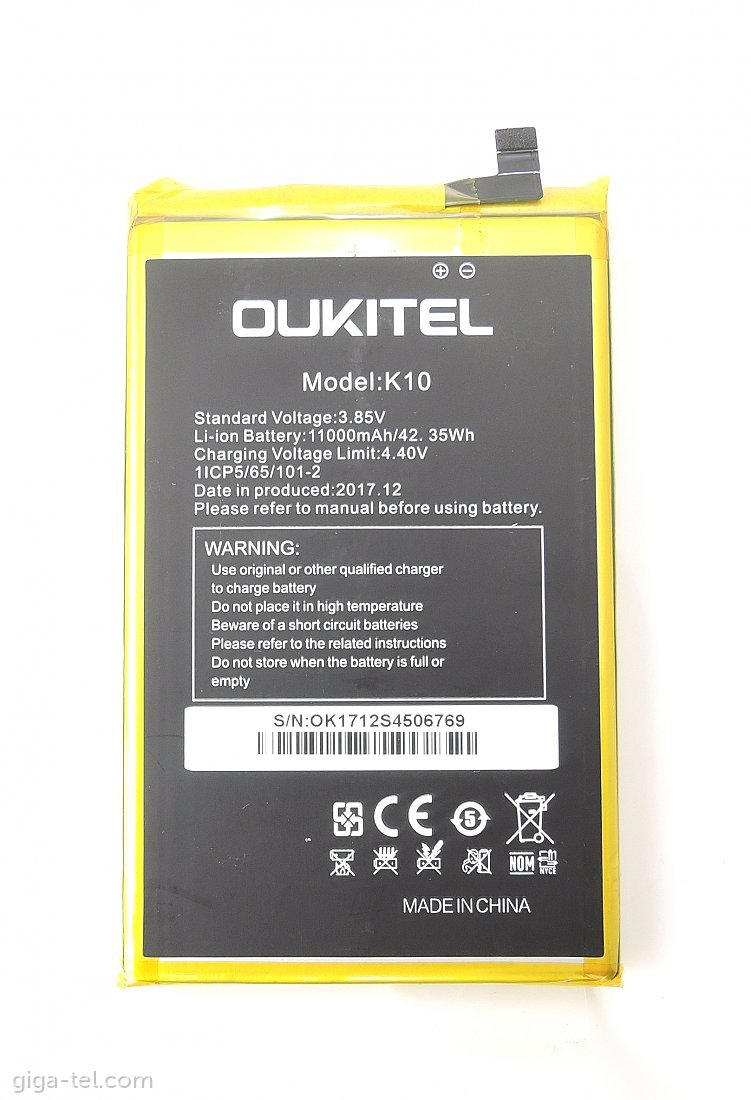 Oukitel K10 battery