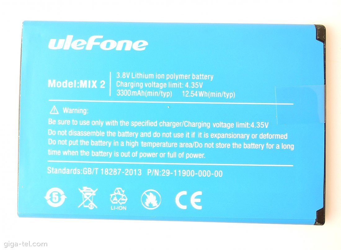 Ulefone Mix 2 battery