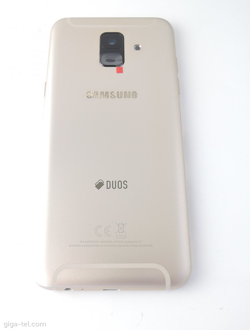 Samsung A600F DUAL battery cover gold