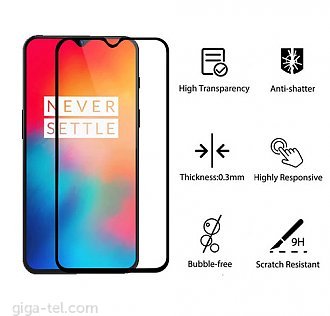Oneplus 6T 2.5D tempered glass black