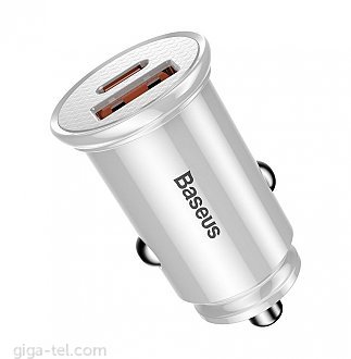 Baseus PPS 30W car charger white