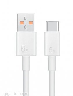 The cable supports HUAWEI SuperCharge (Max 66 W), and is also compatible with 10V4A, 10V2.25A and 9V2A Charging. / length 1m