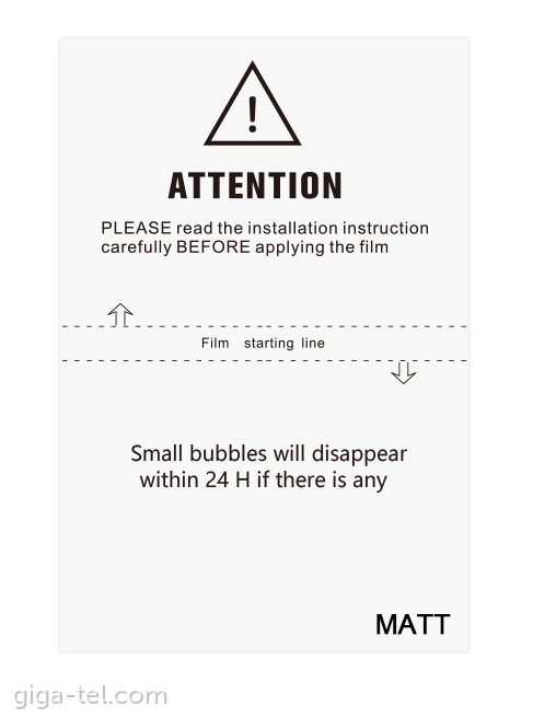 Screen protector film MATT for cutting plotter SET 50pcs / HIGH QUALITY