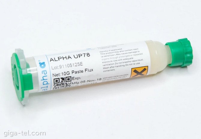 Flux solder paste Alpha UP78 10ml