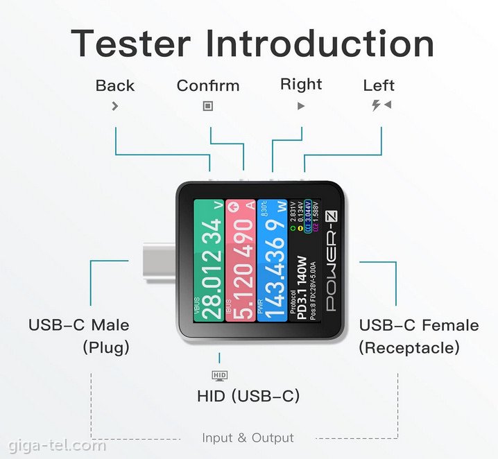 Power-Z KM003C Portable USB-charging Tester