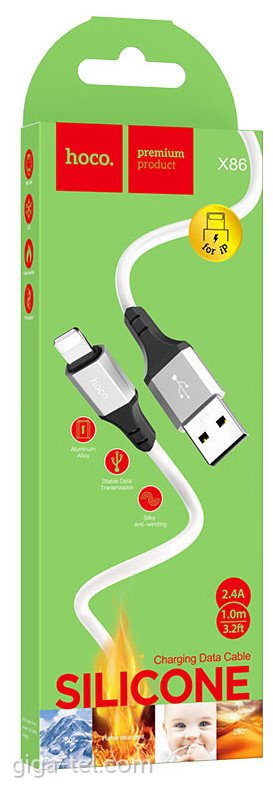 Hoco X86 data cable white USB-A / Lightning 