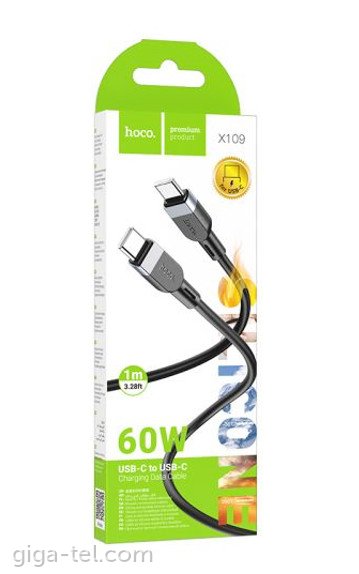 Hoco X109 data cable black USB-C/USB-C 60W - 3m