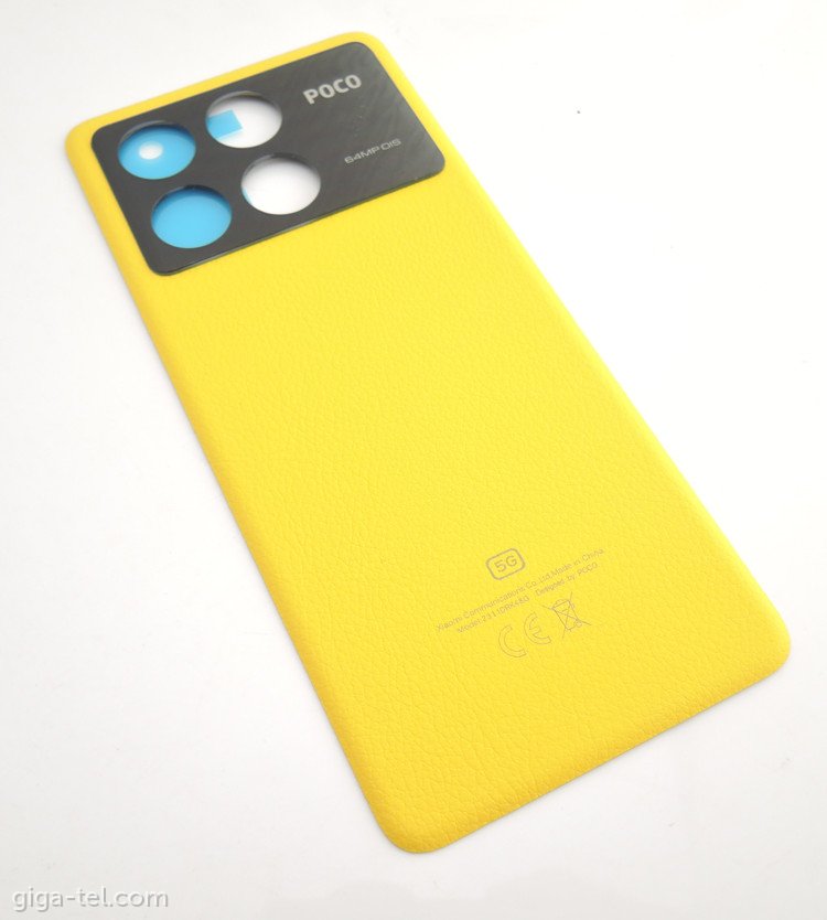 Xiaomi Poco X6 Pro 5G battery cover yellow