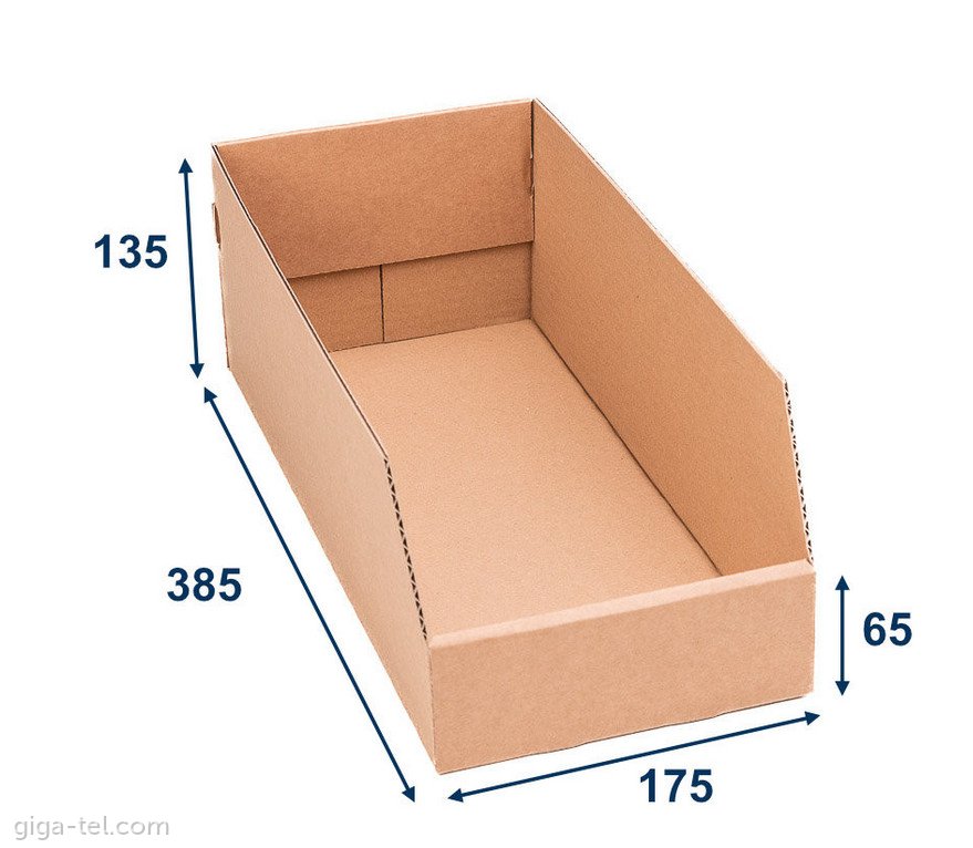 Paper Shelf tray 175x385x135mm cardboard