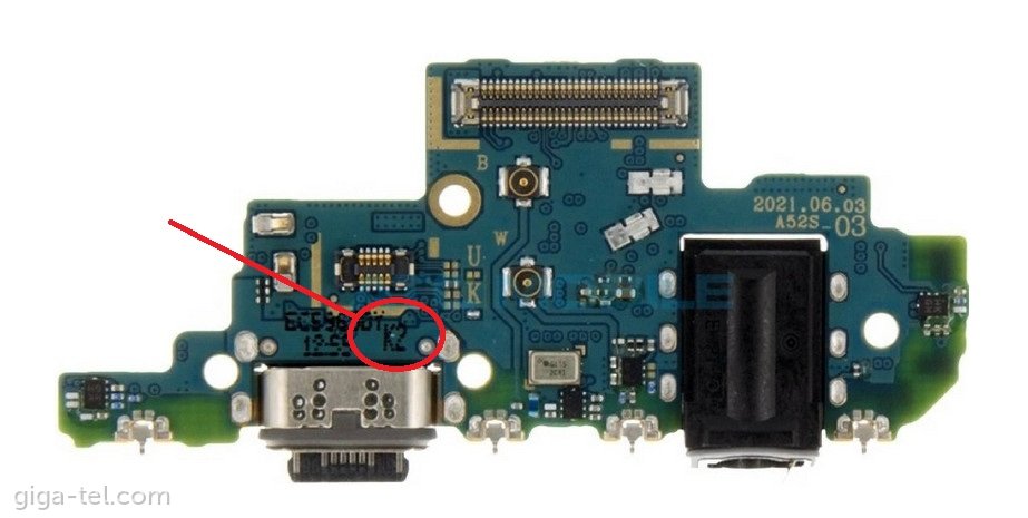 Samsung A528B charge board - version K2