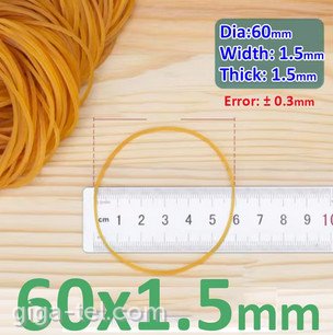 Rubber bands 60x1.5mm / SET 100pcs