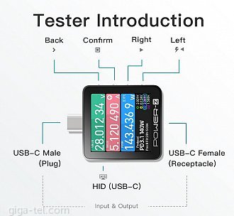 Multifunctional Portable USB-C Port Tester QC5.0 ChargerLAB Power-Z KM003C
✅ The KM003C tester is a device that is used to accurately measure electrical parameters using the USB-C port.
✅ It can perform many different tests such as voltage and current detection and tests for capacitance, energy, log, PDO, E mark, etc.
✅ The device automatically recognizes PD 3.1, QC4.0, QC5.0, SCP, FCP, AFC, VFCP, SVOOC, MTK, EPR, UFCS protocols