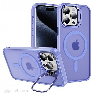 iPhone 16 magnetic TPU case with camera holder purple