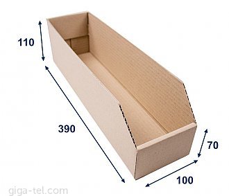 Paper Shelf tray 100x390x110 3VVL cardboard