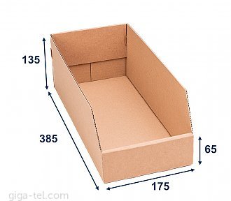 Paper Shelf tray 175x385x135 3VVL cardboard