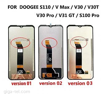 Doogee V30,V30 Pro LCD+touch version 01