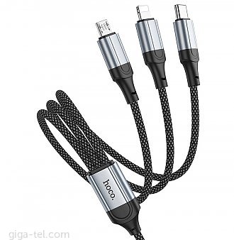 Hoco X102 data cable 3in1 black